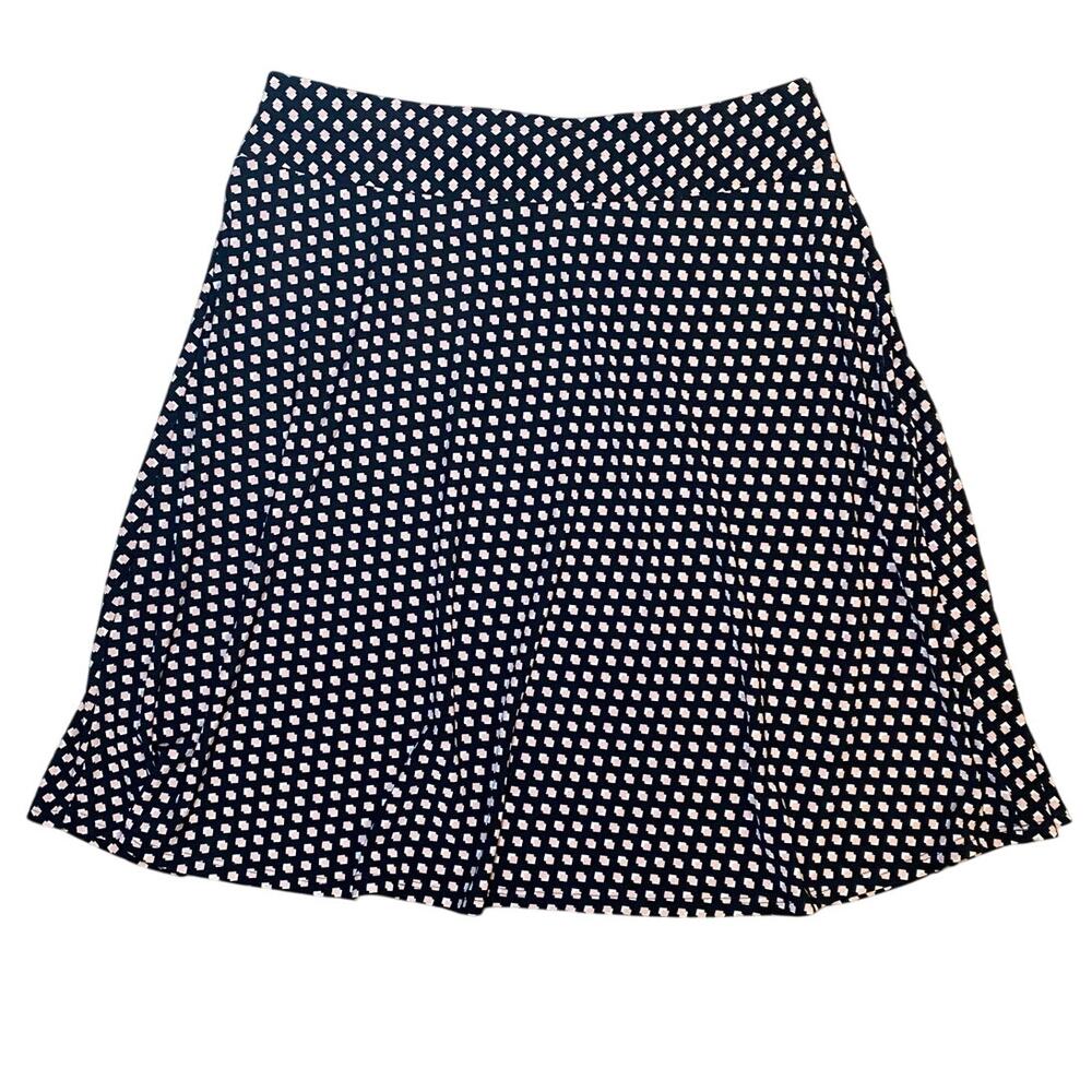 Talbots Petite - Black Pink White Pattern Skirt - Size L